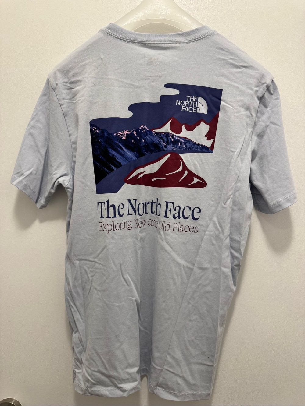 The North Face Men's Pale Blue Logo Short Sleeve Tee